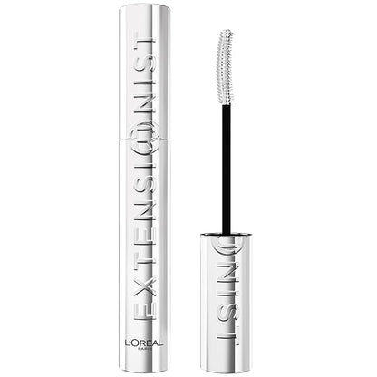 L'Oreal Paris Extensionist Mascara, Lengthening, Volumizing, and Curling Formula For a Lash Extension Eye Makeup Look, Washable Blackest Black