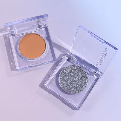 Glitter Shimmer Sparkle Eye Shadow Palette Makeup for Women, Shimmer Blue Glitter Metallic Holographic Iridescent Cream Iridescent Single Monochrome Eyeshadow Makeup
