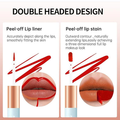 Matte Lip Liner Peel Off Lip Stain, Long Lasting Peel Off Lip Liner Stain, Peel-off Lip Gloss For All Skin Types, Transfer-proof Highly Pigmented Color Waterproof, (03#, Pack of 1)