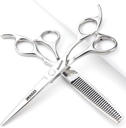 6/6.5-inch Professional Hair Clippers, Hairdressers, efficient Hair Clippers (6 inch-2pc-A)