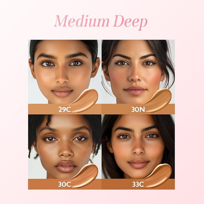 milktouch Cushion Foundation, 24H Flawless Skin, Radiant Shine, No Oxidation, Long-Lasting, Non-Creasing, 60% Hydrating Skincare Infused Korean, Stocking Stuffers, Christmas Gifts (30C Toffee)