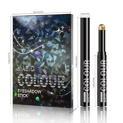 6Pcs Cream Eye Shadow Sticks Makeup for Women, Khaki Mocha Silver Grey Dark Taupe Black Royal Blue Shimmer Matte Eye Shadow Brightener Stick for Eyes, Waterproof Eyeshadow Pencil Set03