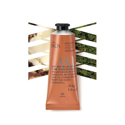 Natura Ekos Brazil Nut (Castanha) Hand Cream Duo – Brazil Nut Hydration Set | 24-Hour Moisture, Vegan Skin Care - 2.6oz + 1.41oz