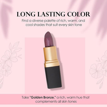 Vera Moore Creme Lipstick, Long Lasting, Lightweight, Moisturizing Opaque Color with Staying Power, Fragrance, and Paraben Free Cosmetics Soft Lipstick (Woodberry)