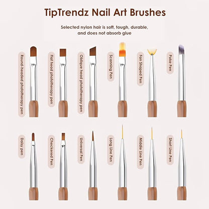 Versatile Nail Art Brushes Scanning Pen – Effortless Multi-Line Design for Tweed, Blush Gradient, and Glitter Accents, 04