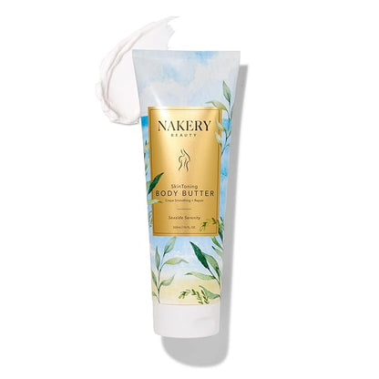 NAKERY Body Butter Anti Aging Moisturizer - Body Cream Skin Tightening Cream & Neck Firming Cream, Moisturizing Cream & Neck Tightening Cream for Body & Face Cream for Dry Skin 300ml(Seaside Serenity)