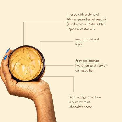 OLORI Happy Hair Mask for Dry Damaged Hair and Growth | Moisturizing Hair Mask for Curly Hair | Hydrating with Batana Oil to Help Nourish, Restore Softness & Strength