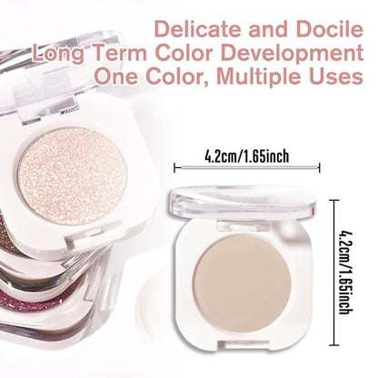 Nude Brown Matte Single Eyeshadow, Lightweight Blendable Mini Eye Shadow for Older Women, Monochrome Eyeshadow Palette Makeup Pigmented Waterproof, Vegan & Cruelty-Free, 06