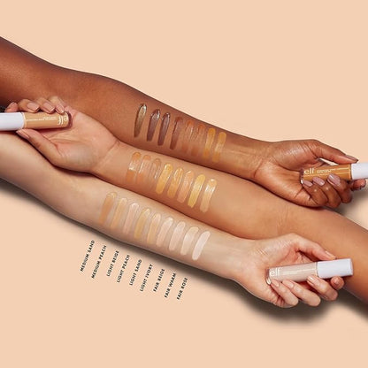 e.l.f. Hydrating Camo Concealer, Covers Blemishes & Under-Eye Circles, Full-Coverage & Delivers A Satin Finish, Vegan & Cruelty-Free, Light Sand