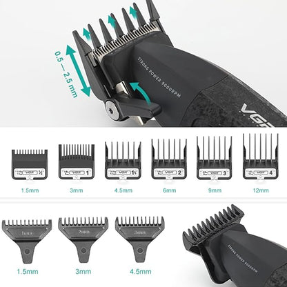 VGR 640S3 Professional 3 in 1 Hair Cutting Kit, 9000RPM Hair Clippers for Men Professional Hair Trimmer & Foil Shavers Set, Cordless Mens Barber Combo for Home, for Him(Green)