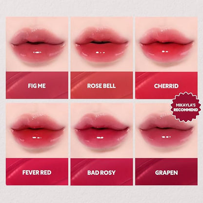 TIRTIR [*Mini Size Waterism Tinted Lip Gloss #11 Applum, 0.06 Fl Oz – Kiss Ready Lipgloss, 12H Long Lasting Non Sticky Natural Tinted Glow Korean Multiuse Cheek and Lip Tint for Women gift