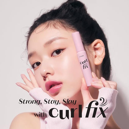 ETUDE Curl Fix Mascara, Lash Mascara, Strong Curl Up, Long-Lasting, Waterproof, Light-Weight, Korean Makeup, Beauty, Vegan Certified, Volume (0.27 Fl Oz)