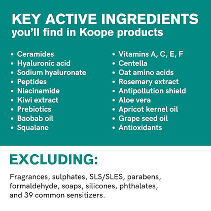 Koope Heavyweight Face Cream, Moisturizer For Dry Skin, Strengthen Skin Barrier with Peptides, Ceramides, Hyaluronic Acid, Rosemary Extract, Free of Parabens, Sulphates & Fragrances, Vegan, 1.69 FL OZ