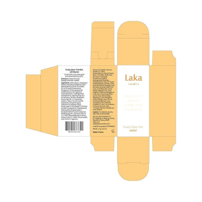 Laka Fruity Glam Lip Tint Mini, Glowing Lip Stain with Wide Color Spectrum, Hydrating & Lightweight Texture, Long-Lasting Bold Stain, Non-Sticky, Vegan, K-Beauty (#129 Maroni)