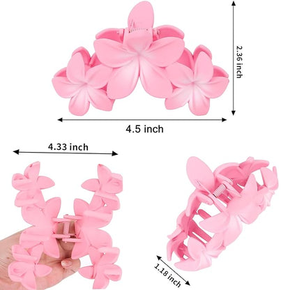 Ondder Large Matte Non-Slip Hair Clips for Thick Hair - 4 Pcs 4.5 Inch Claw Clips with Strong Hold for Women and Girls