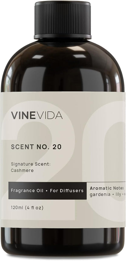 VINEVIDA [4 oz] Cashmere Hotel Fragrance Diffuser Oil - Cold Air Diffuser Refill for Home Scent Collection