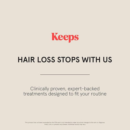Keeps Extra Strength Minoxidil for Men - 5% Minoxidil Hair Growth Serum - Hair Loss & Regrowth Treatment for Thinning & Bald Spots - Clinically Proven Hair Growth Products - Unscented Topical Aerosol