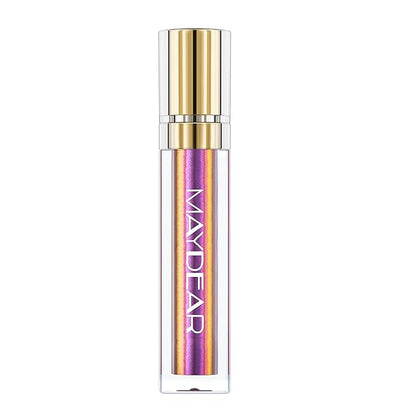 Maydear Chameleon Lipstick, High Pigmented Pink Lipstick for Women Metallic Shine Lip Gloss, Full-Coverage Multichrome Long Lasting Rainbow Lip Makeup, Fuchsia(01)