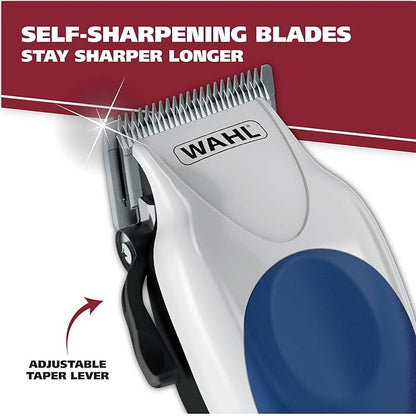 Wahl Clipper USA Color Pro Complete Haircutting Kit with Easy Color Coded Guide Combs - Corded Clipper for Hair Clipping & Grooming Men, Women, & Children - Model 79300-1001M