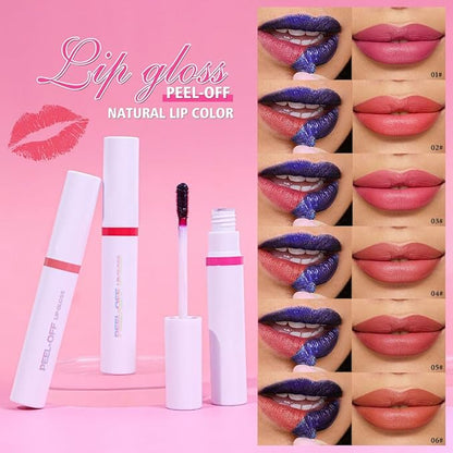 Peel off Lip Stain Masque - Lip Liner Peel Off Lip Stain Tattoo, All Day Peel-Off Lip Tint,Long Lasting Waterproof Transfer-proof Lip Mask Peel Off Lip Gloss,Stay Lip Makeup C06#