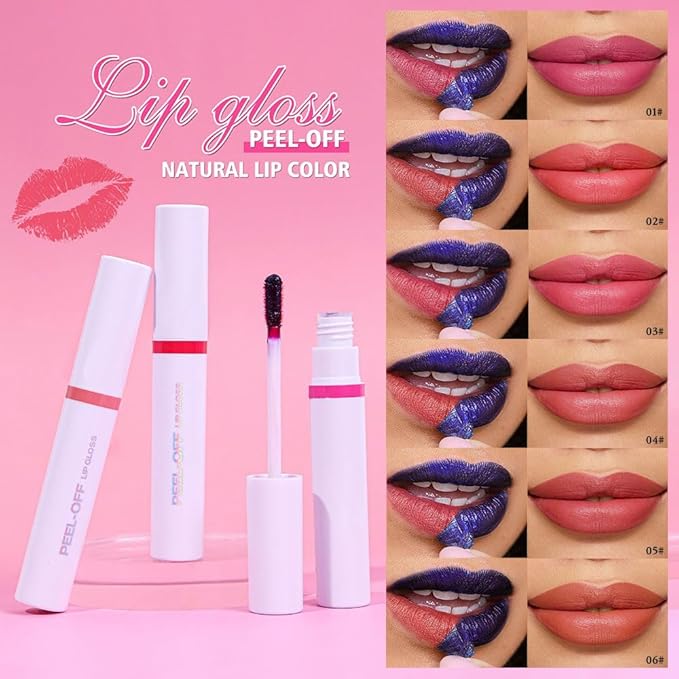 Peel off Lip Stain Masque - Lip Liner Peel Off Lip Stain Tattoo, All Day Peel-Off Lip Tint,Long Lasting Waterproof Transfer-proof Lip Mask Peel Off Lip Gloss,Stay Lip Makeup C02#