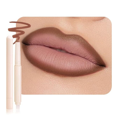 Plump Matte Crayon Lip Liner Pencil, Espresso Martini Lipstick Lip Liners for Women, 24 Hour Long-Lasting Lip Gloss Makeup, With Silicone Smudger for Define Contours & Sculpting Lip, 07
