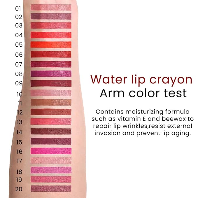 Purple Brown Crayon Matte Lipstick Lip Liner Pencil, Moisture Smooth Lipstick Pencil, With pencil sharpener Sharpenable Lip Pencil, Ultimate Lip Crayon for Women Smudgeproof Waterproof 15#