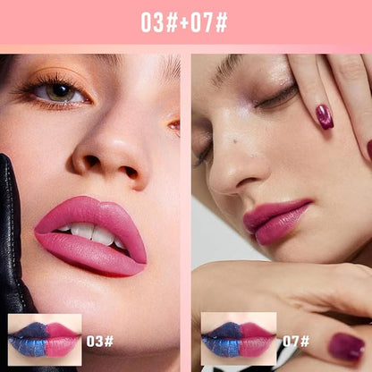 Lip Stain Peel Off – Wipe-Off Lip Stain Tattoo | Long Lasting Waterproof Lip Tint, High-Pigment Matte Lip Color, Smudge & Transfer Proof Lip Stains Masque, Kiss-Proof All-Day Lip Makeup 03#+08#