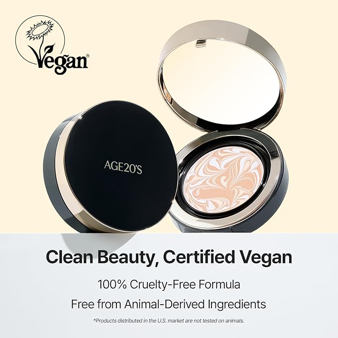 [NEW] AGE20'S Signature Essence Pact | 28N WALNUT | Vegan Korean Cushion Foundation | Pack of 1 | Cream Foundation, Dewy & Glow Finish, Natural Coverage, SPF 50+