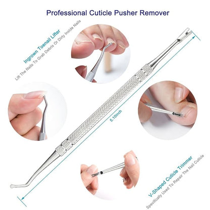 Toenail Clippers for Seniors & Thick Nails, 8PCS Professional Heavy Duty Ingrown Toenail Removal Kit with Pedicure Tools, Sharp Blade, Long Handle & Storage Case