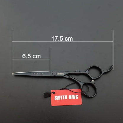 6.0 Inches Professional hair cutting thinning scissors set with razor (Black)