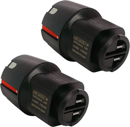 Pack of Two High-Capacity Replacement Batteries for Andis PowerGroom AGR and BGR Clippers. NiMH, 2100mAh, Japanese Cells. Compatible with Andis Bgrc. Long-Lasting Power