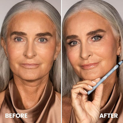 PRIME PROMETICS PrimeEyes Glide Eyeliner for Mature Women – Water-Resistant, Long-Stay and Mess-Proof – Gel Cream Texture, Discreet Sharpener and Effective Smudger (Sapphire (blue))