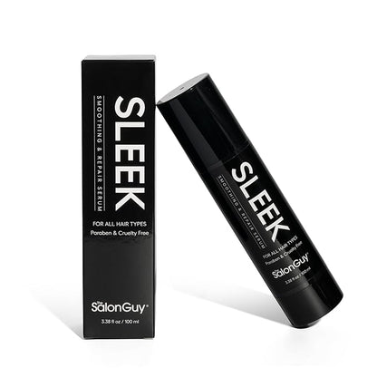 THESALONGUY SLEEK Hair Serum for Frizzy and Damaged Hair - Blend with Jojoba, Argan, Avocado & Marula Oil - UV, Color & Heat Protectant Serum - Nourishes & Repair - Ideal for Men & Women