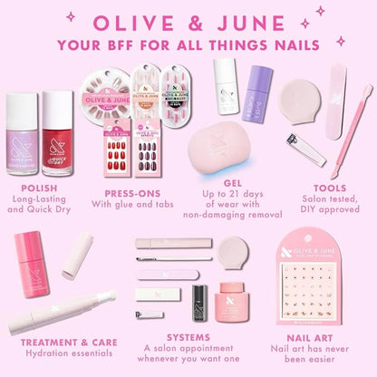 Olive & June Long Lasting Nail Polish | Gel-Like Finish No Lamp Needed | Lasts up to 10 days | Salon-Quality Color at Home | 15-Free, Vegan & Cruelty-Free Chip-Resistant Shine | Fierce & Loving Lilac