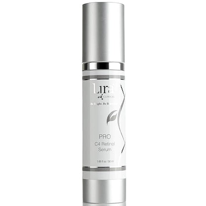 Lira Clinical PRO C4 Retinol Serum - Face Serum with Plant Stem Cells - Vitamin C Brightening Serum with Licorice and Olive Extract - 1.69 Ounce