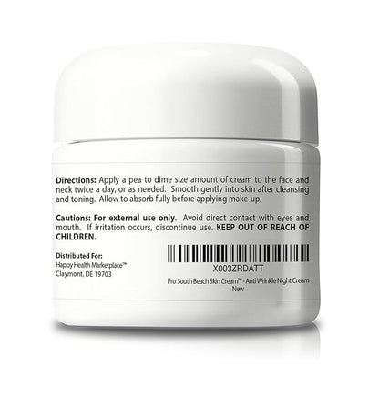 Pro South Beach Skin Cream - 2 Month Supply Anti Wrinkle Cream - Our Best Anti Aging Cream for Women - Anti Wrinkle Cream for Men - Anti Wrinkle Cream for Women - Day & Anti Wrinkle Night Cream