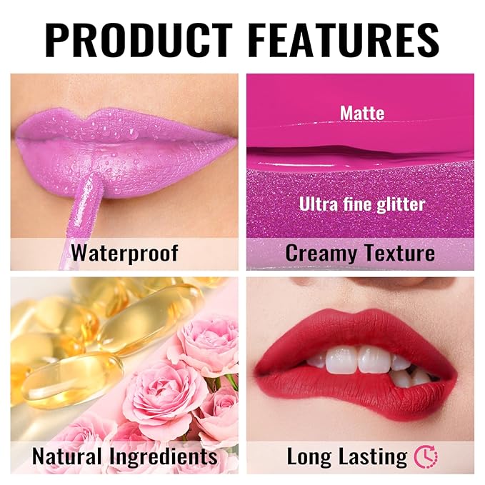 Oulac Matte Liquid Nude Lipstick for Women, Long Lasting Lipstick Waterproof Lip Stain, No Transfer, Creamy High Pigmented Formula with Rose Oil, Vegan & Cruelty-Free M28