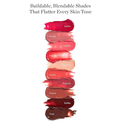 Ogee Tinted Sculpted Lip Oil - Lip Stain Made with 100% Organic Coconut Oil, Jojoba Oil, and Vitamin E - Best as Lip Balm, Lip Color or Lip Treatment - BEGONIA
