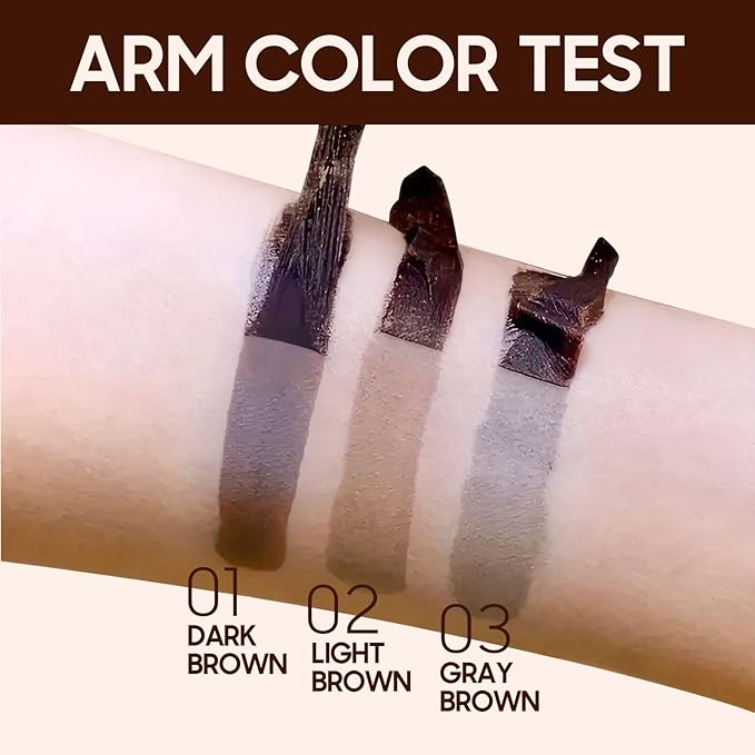 Brow Tattoo Peel Off Tint - Eyebrow Gel Tint with Eyebrow Stencils Long-Lasting Makeup, Brow Gel Eyebrow Tattoos Waterproof, Eye Brow Pencils Create Full Voluminous Brows for Women (Light Brown)