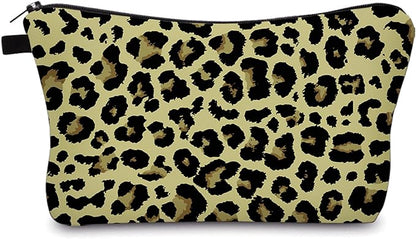 Cute Travel Makeup Bag Cosmetic Bag Small Pouch Gift for Women (Leopard Print)