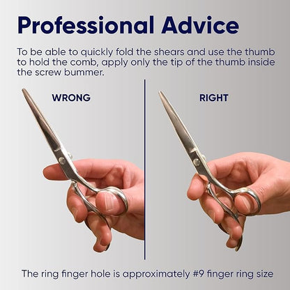 Equinox Razor Edge Series Professional Hair Scissors - 6.5” Premium Japanese Stainless Steel Hair Cutting Scissors, Hair Shears, Hair Razors for Hair Cutting, Barber Accessories & Hair Salon Supplies