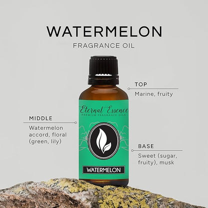Eternal Essence Oils Watermelon 30ml Premium Fragrance Oil - for Candle, Soap Making, Aromatherapy, Diffusers, Home Care, & Humidifiers