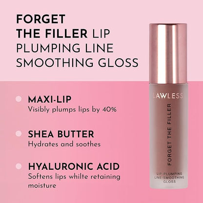 Lawless Women's Forget The Filler Lip Plumper Line Gloss, Maple Sugar, Brown, 0.11 Fl Oz (Pack of 1)