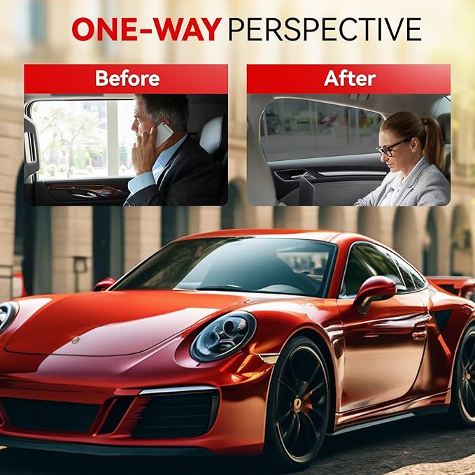 5% Ceramic Car Window Tint with 5% Percent VLT 20" in x 10'Ft Privacy Window Tint for Car Blocks UV IR Rays, Heat & Glare - Scratch Resistance-Black