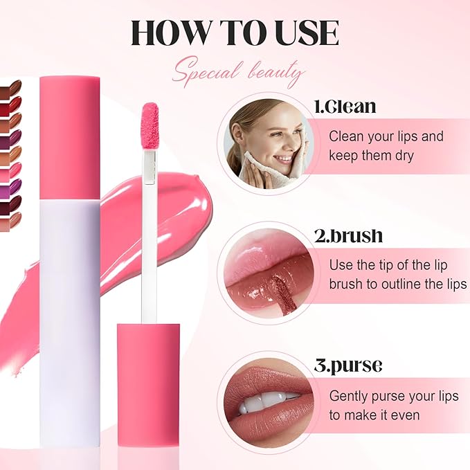 Lips Staining Lip Oil, 2026 New Lip Tint Lips Oil Long-Lasting Moisturizing, Plumping Hydrating Glossy Lip Glosses, Glossy Lip Stain Creamy Texture for Girl and Women (SWEET)
