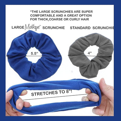 Large Solid Scrunchie - Set of 6 - Light Blue
