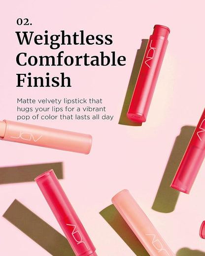 VDL Lip Stain Comfort Slip Lipstick 11, Dirty Vienna - Lightweight, Matte, Smooth Lipstick for Effortless Comfort. Vibrant and Long-Lasting Lip Color (0.09 oz) | Korean Makeup