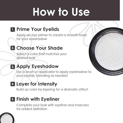 Vera Moore Eyeshadow, Highly Pigmented Eyeshades and Textures, Provide Bold and Lasting Looks, Suitable for Any Event, Easily Blendable Eye Makeup in Multiple Shades. (Icy)