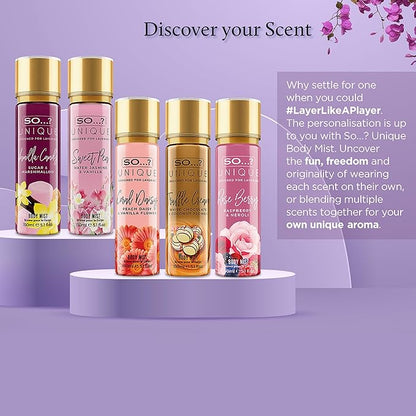 So...? Unique Body Mist - Coral Daisy for Women - 5.1 oz Body Mist - Pack of 2